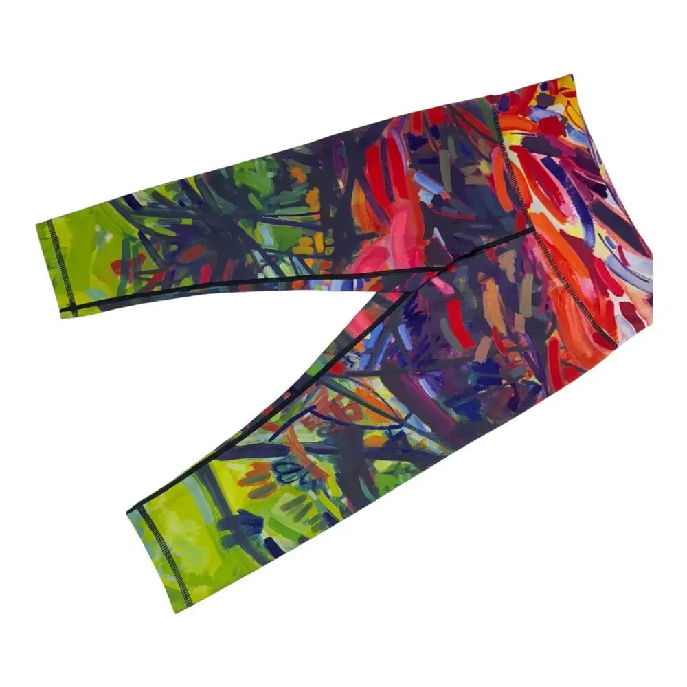 Just Live Activewear Race Time Cropskin Leggings Womens XSmall Fiery Maple Capri